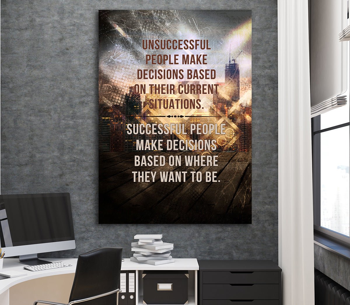 Successful People Make Decisions Based On Where They Want To Be Canvas Wall Art