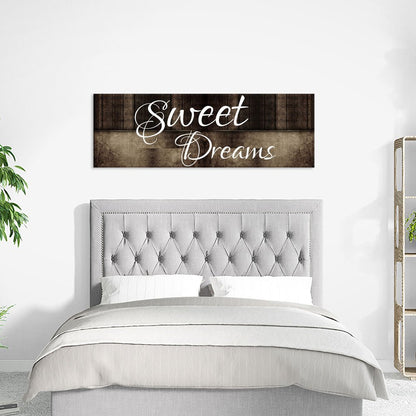 Sweet Dreams Wall Art Canvas, Sweet Dreams Above The Bed Decor
