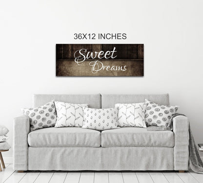 Sweet Dreams Wall Art Canvas, Sweet Dreams Above The Bed Decor