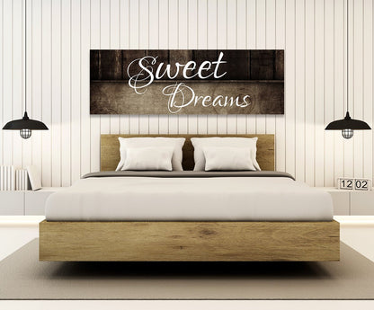 Sweet Dreams Wall Art Canvas, Sweet Dreams Above The Bed Decor