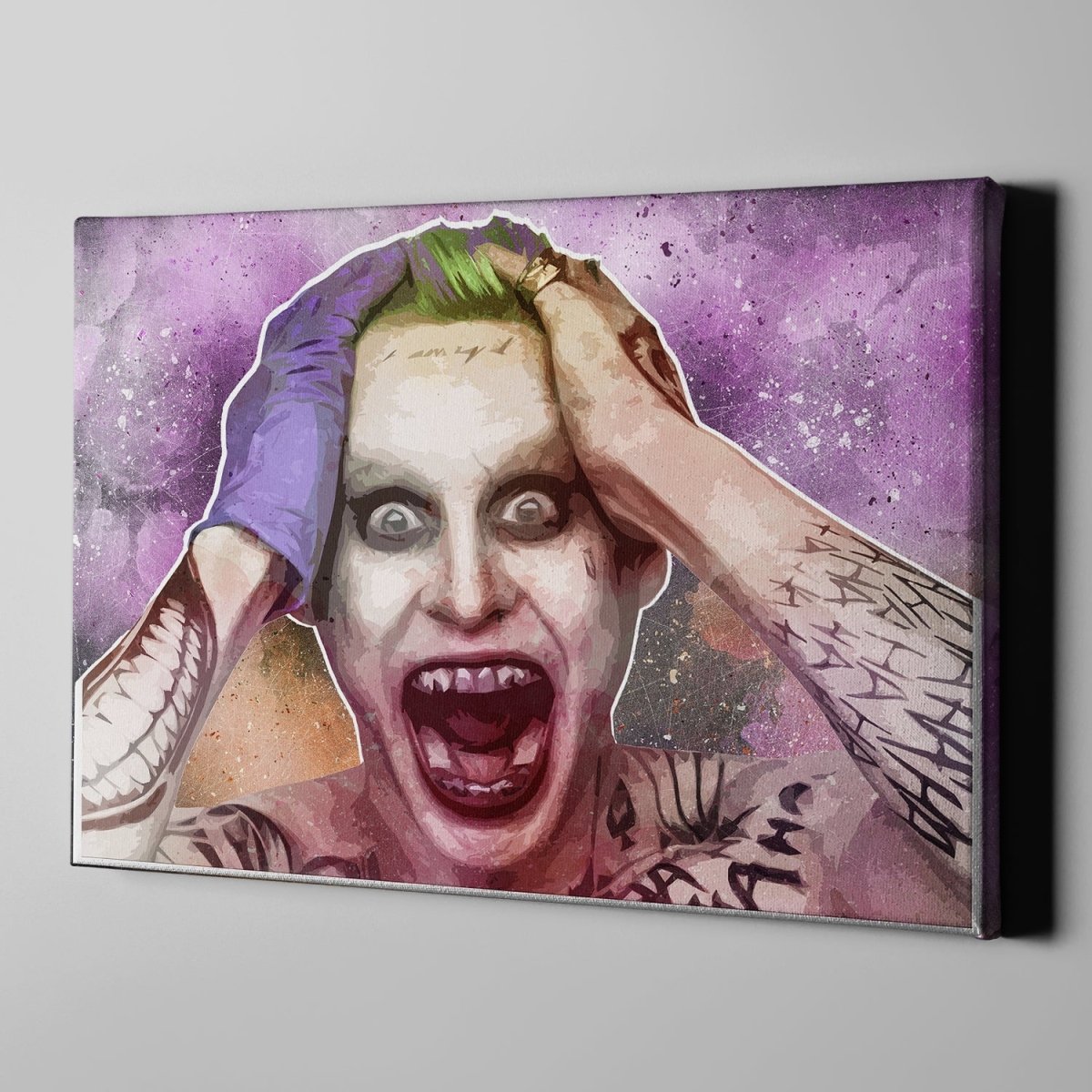 The Joker Suicide Squad Jared Leto inspired Abstract Framed Wall Art
