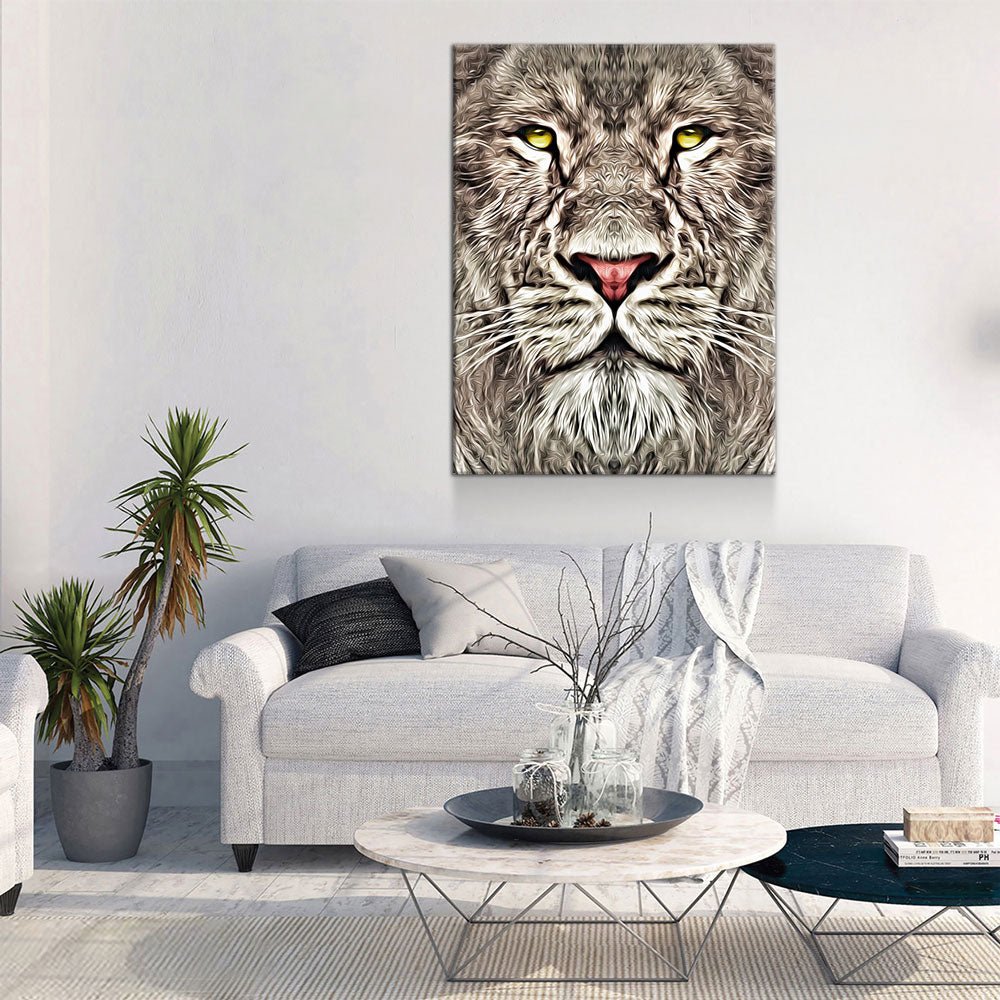 The King Canvas Wall Art, Lion Decor
