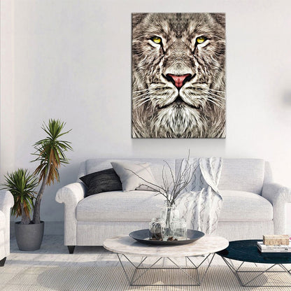 The King Canvas Wall Art, Lion Decor