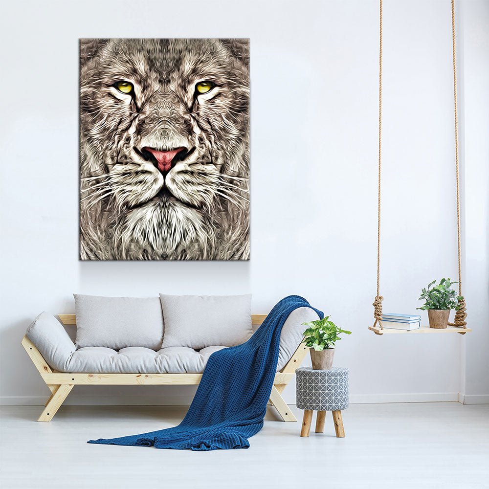 The King Canvas Wall Art, Lion Decor