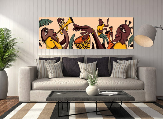 Tribal Music Art African Music Canvas Wall Art