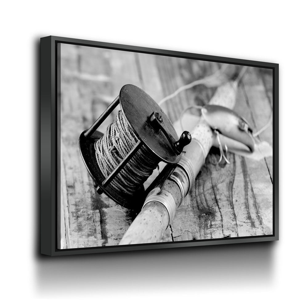 Vintage Fishing Decor Canvas Wall Art