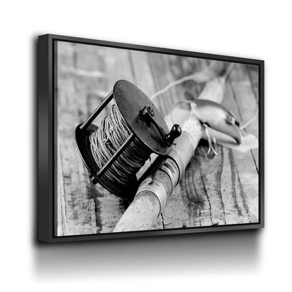 Vintage Fishing Decor Canvas Wall Art