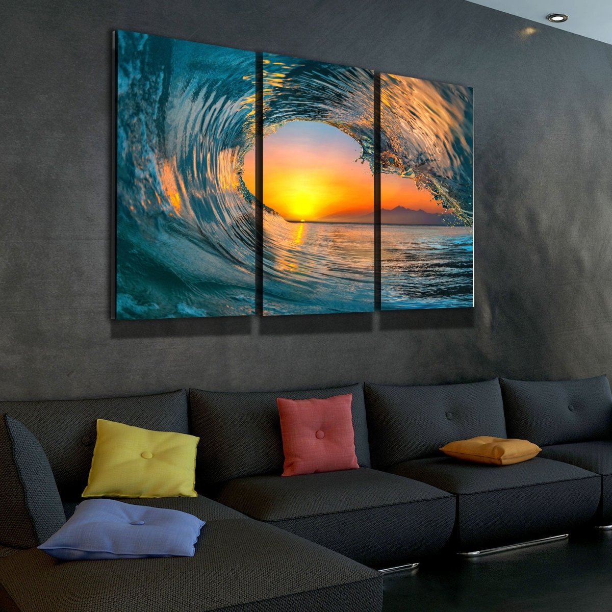 Wave Carve Limited Edition 3-Piece Wall Art Canvas