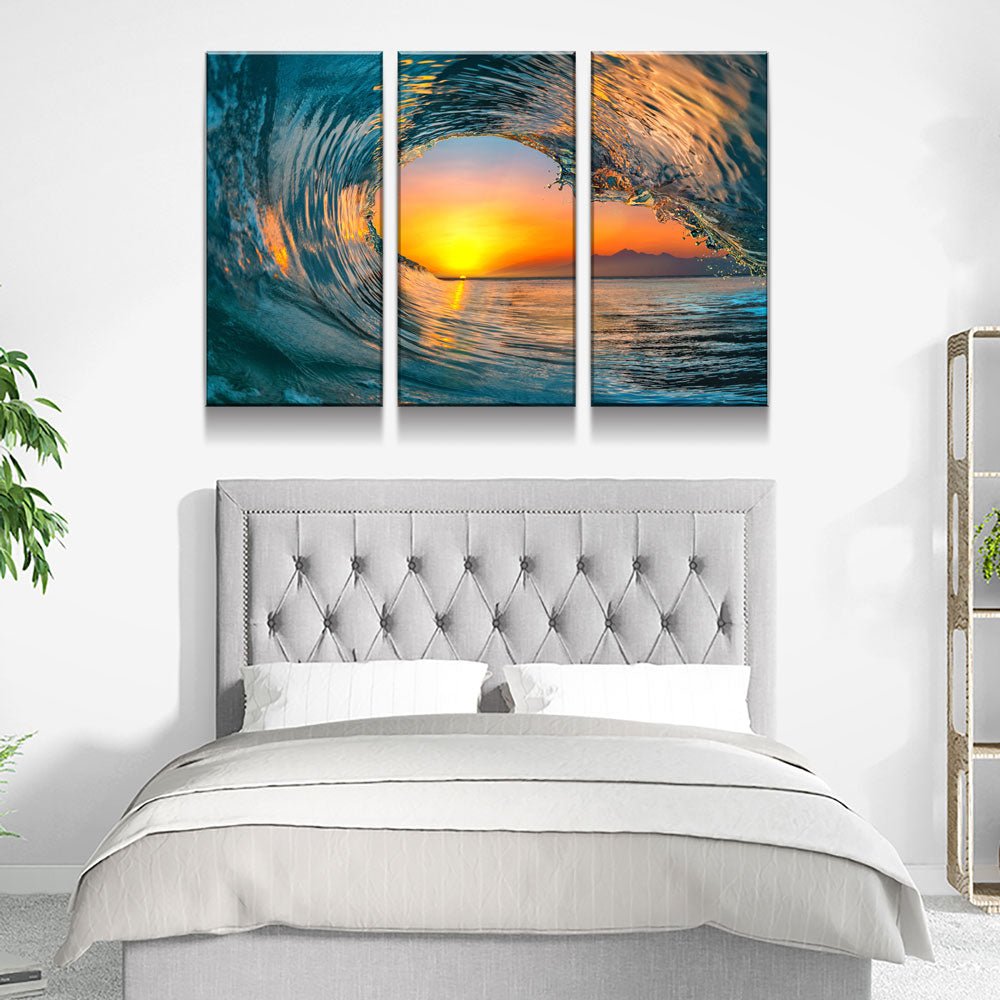 Wave Carve Limited Edition 3-Piece Wall Art Canvas XL