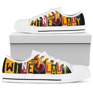 Wine Lady Low Top Shoes - Love Family & Home