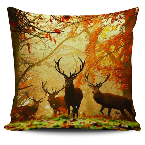 Image of Deer Print 18" Pillow Cover - Love Family & Home