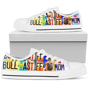 Women's Low Top Canvas Shoes For Bullmastiff Mom