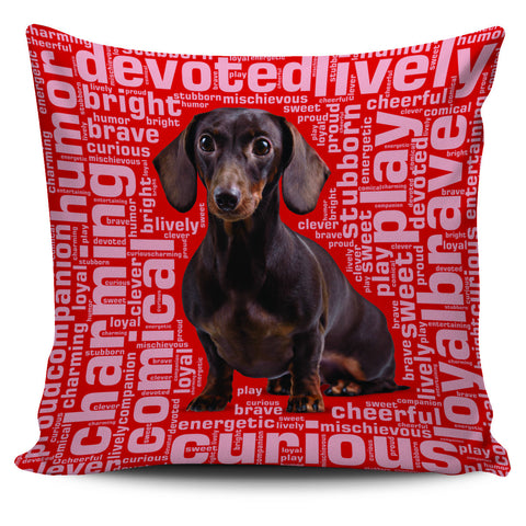 Image of Dachshund 18" Pillow Covers - Love Family & Home