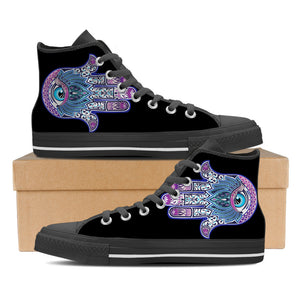 Hand Of Knowledge Women's High Top Canvas Shoes - Love Family & Home