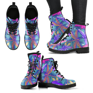 Handcrafted Dragonfly Pattern 5 Boots - Love Family & Home