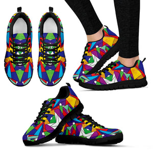 Colorful Sneakers, Women's Colorful Geometric Shoes - Love Family & Home