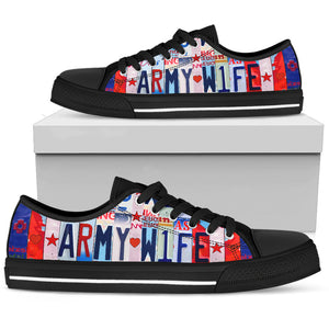 Proud Army Wife Low Top Shoes - Love Family & Home