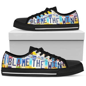Blame The Wine Low Top - Love Family & Home