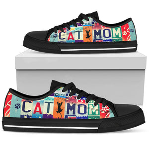 Cat Mom Low Top Shoes - Love Family & Home