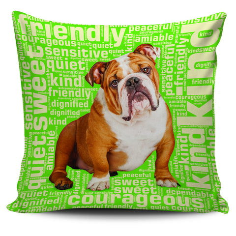 Image of Bulldog 18" Pillow Cover - Love Family & Home