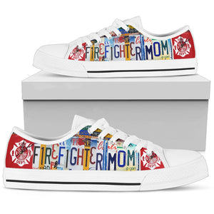 Firefighter Mom Low Top Shoes - Love Family & Home