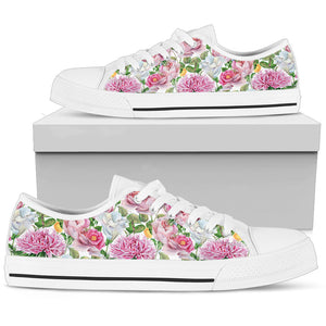 Watercolor Floral Women's Low Top Shoes - Love Family & Home