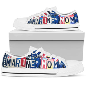Proud Marine Mom Low Top Shoes - Love Family & Home