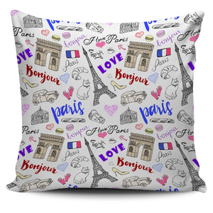 Paris France Eiffel Tower 18" Pillow Covers - Love Family & Home