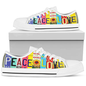 Peace Love Low Top Shoes - Love Family & Home