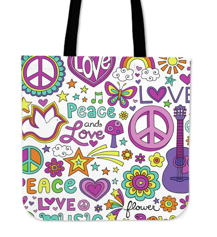 Image of Peace Love & Music Tote Bag - Love Family & Home