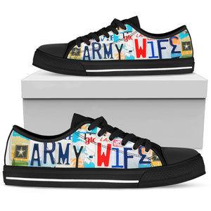 Army Wife Women's Low Top - Love Family & Home