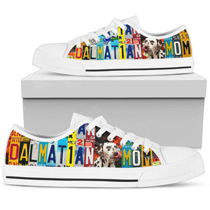 Women's Low Top Canvas Shoes For Dalmatian Mom