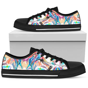 Multi-color Horse Women's Low Top Shoe - Love Family & Home