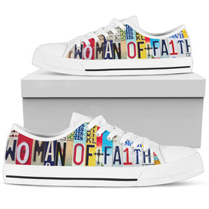 Woman Of Faith Low Top Shoes - Love Family & Home
