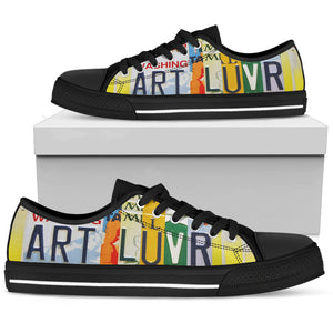Art Lover Print Women's Low Top Shoes - Love Family & Home