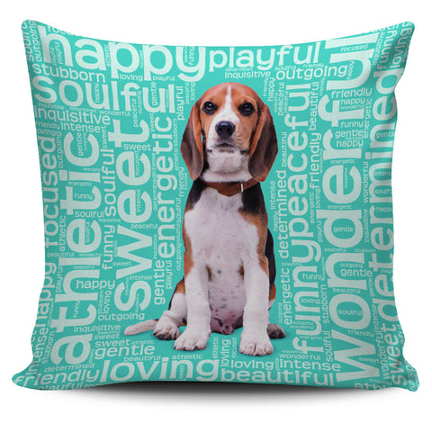 Image of Blue Beagle Dog 18" Pillow Covers - Love Family & Home