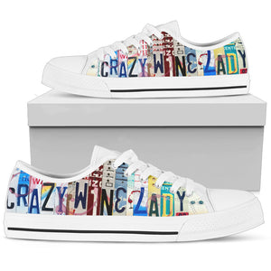 Crazy Wine Lady Low Top Shoes - Love Family & Home