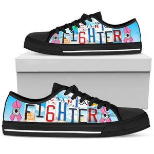 Breast Cancer Fighter Low Top Shoes - Love Family & Home