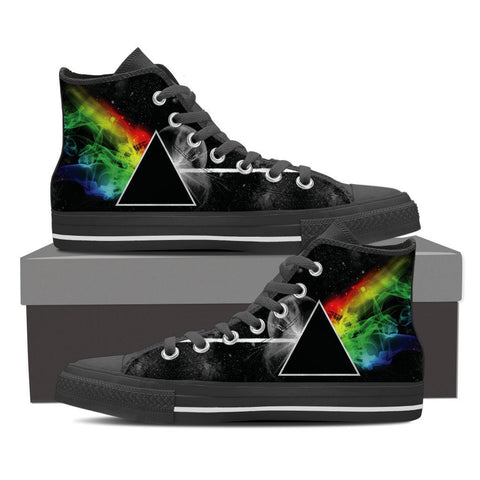 Image of Classic Prism Ladies Canvas High Tops Dark Side Of The Moon - Love Family & Home
