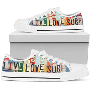 Live Love Surf Low Top Shoes - Love Family & Home
