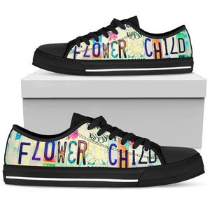 Flower Child On The Way Low Top (black) - Love Family & Home