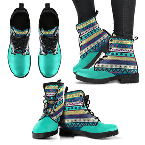 Handcrafted Turquoise Blue Tribal Boots - Love Family & Home