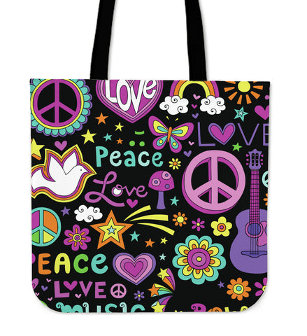 Image of Peace Love & Music Tote Bag - Love Family & Home