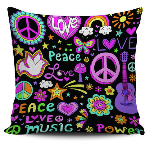 Peace Love Music Pillow Case - Love Family & Home