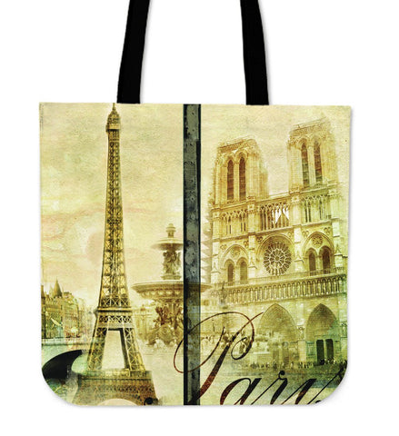 Image of Paris France Style 16" Tote Bag - Love Family & Home