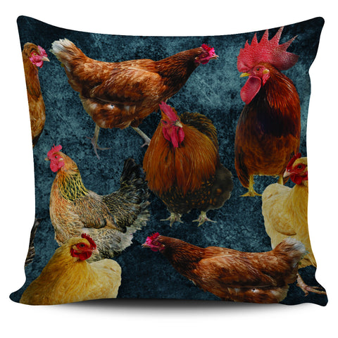 Image of Chicken Print 18"Pillow Cover - Love Family & Home
