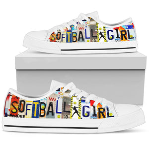 Softball Girl Women's Low Top - Love Family & Home