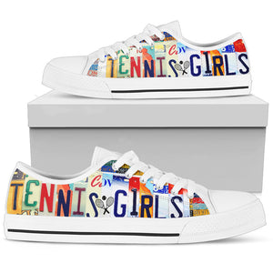 Tennis Girl Low Top Shoes - Love Family & Home