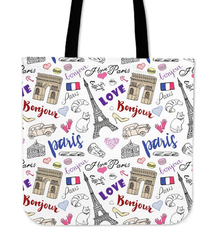 Image of Paris France Style 16" Tote Bag - Love Family & Home