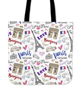 Paris France Style 16" Tote Bag - Love Family & Home